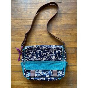FOSSIL Key-Per Colorful Navy Messenger Bag